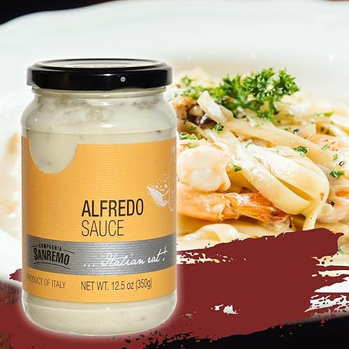 Miniatura 7 de Mantova Compagnia Sanremo Alfredo - Salsa de queso italiano de gran sabor, producto de Italia, 12.5 onzas, paquete de 2