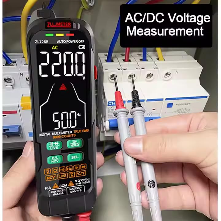 ZLLJMETER ZL128B Multimeter measuring AC voltage ni ohun itanna nronu