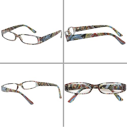 Miniatura 4 de Kerecsen - Gafas de lectura para mujer, 4 pares de lentes para leer de bisagra de resorte a la moda