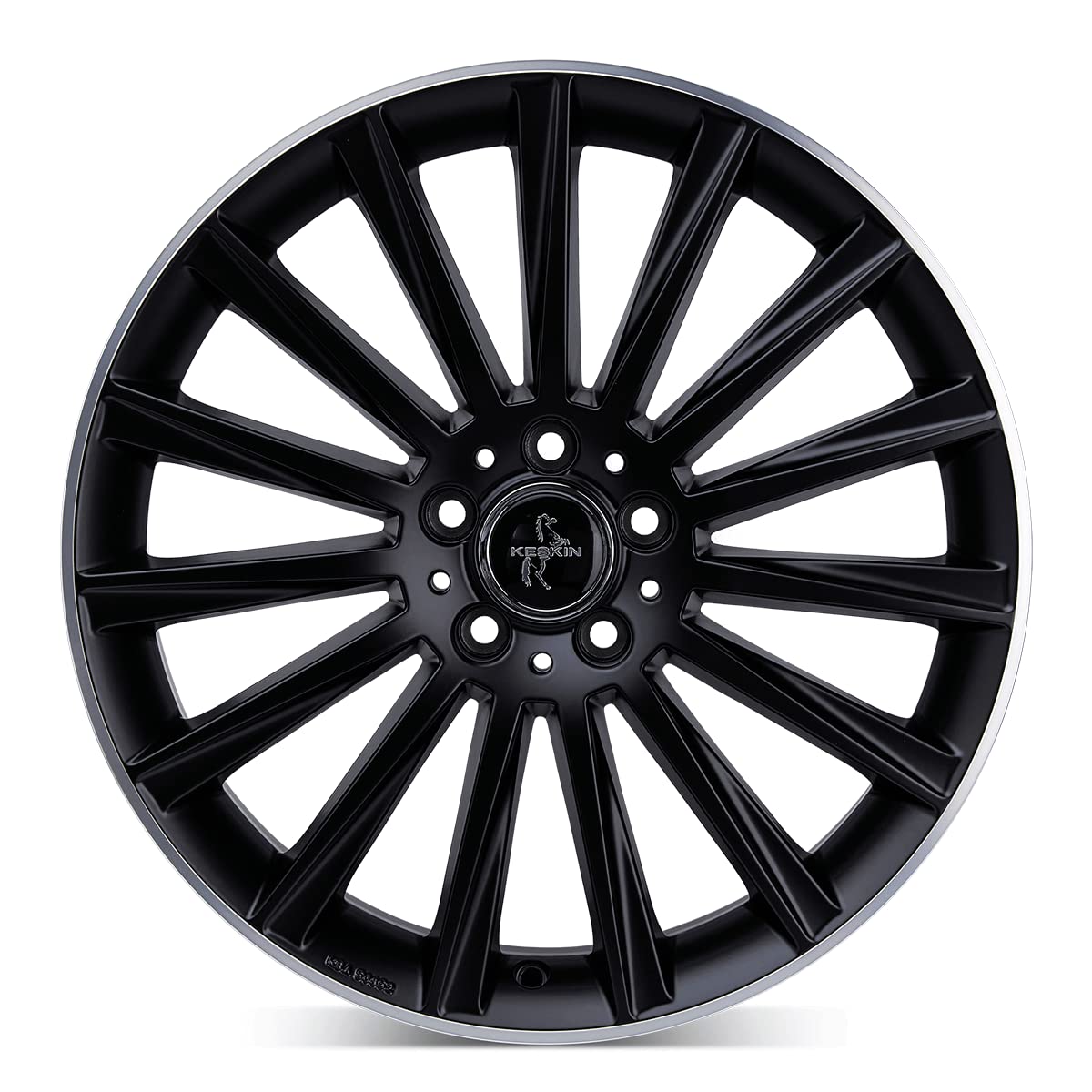 Keskin KT18 8JX18 5/112 ET45 72.6 - Cerchio in lega lucidata, colore: Nero opaco