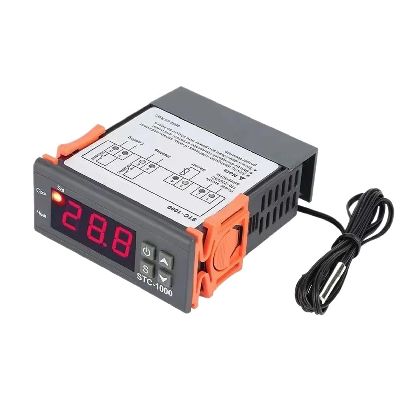 1 pz STC-1000 STC-1000 LED Termostato digitale for incubatore Regolatore di temperatura Termoregolatore Relè Riscaldamento Raffreddamento 12V 24V 220V(AC 110V-220V)