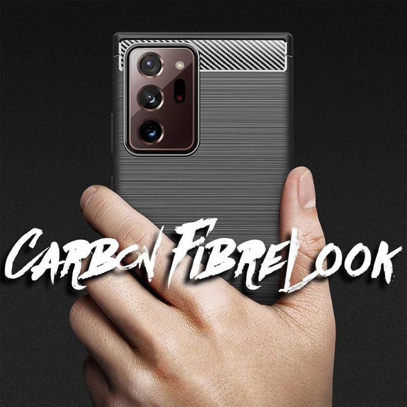 Image of Hybrid Carbon Fiber Back Case for Samsung Galaxy Note 20 Ultra (Black)