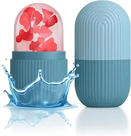 Top Massageador Facial de Gelo Reutilizável – Ice Roller para Rosto, Olhos e Pescoço | Reduz Inchaço, Olheiras, Linhas de Expressão e Alivia Enxaqueca | Skincare Natural com Crioterapia