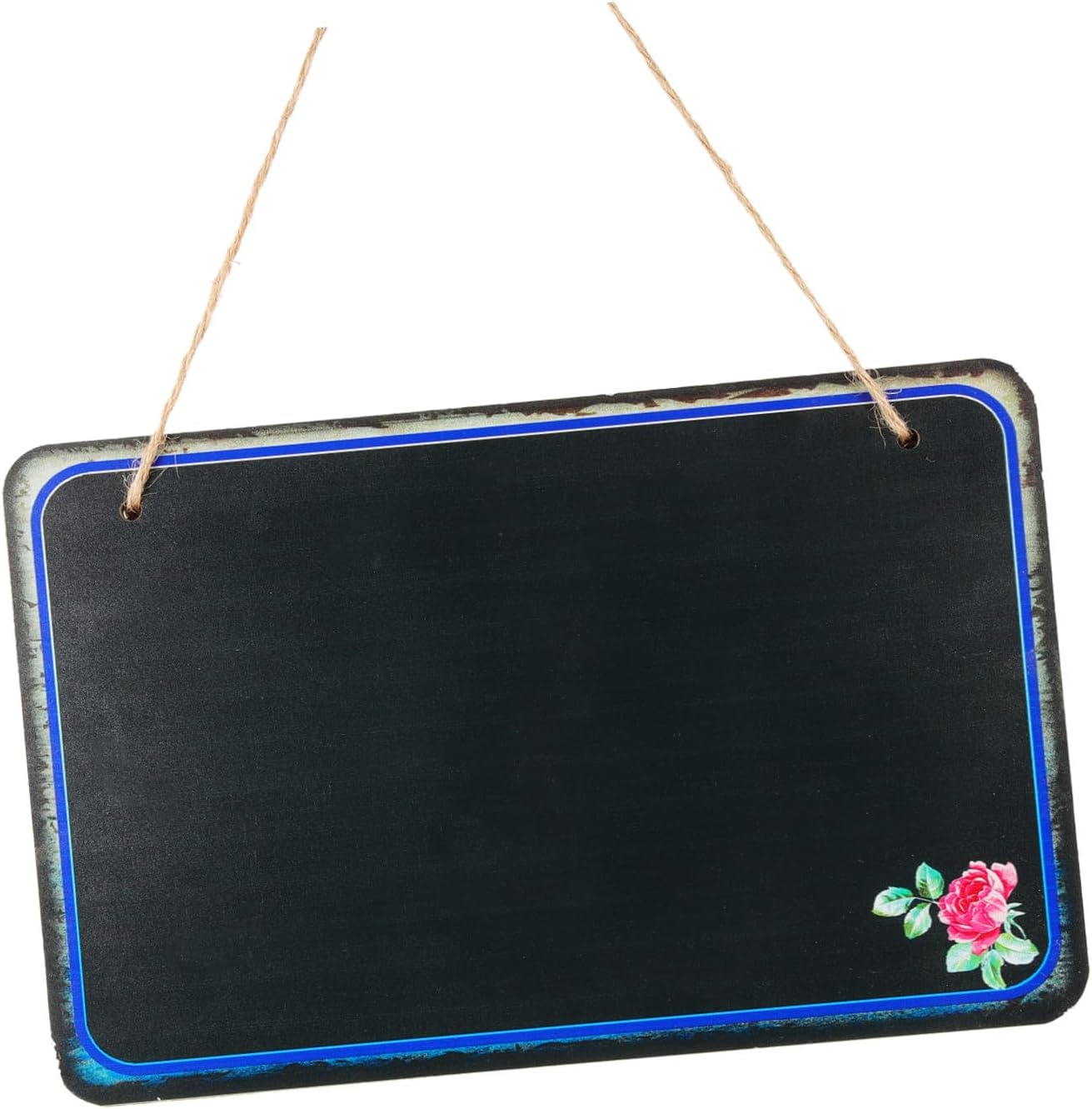 Decorative Compact Dark Message Board Hanging Chalkboard Single-Sided Memo Bulletin Board for Restaurant Café Office Display Notice and Creative Announcement Style