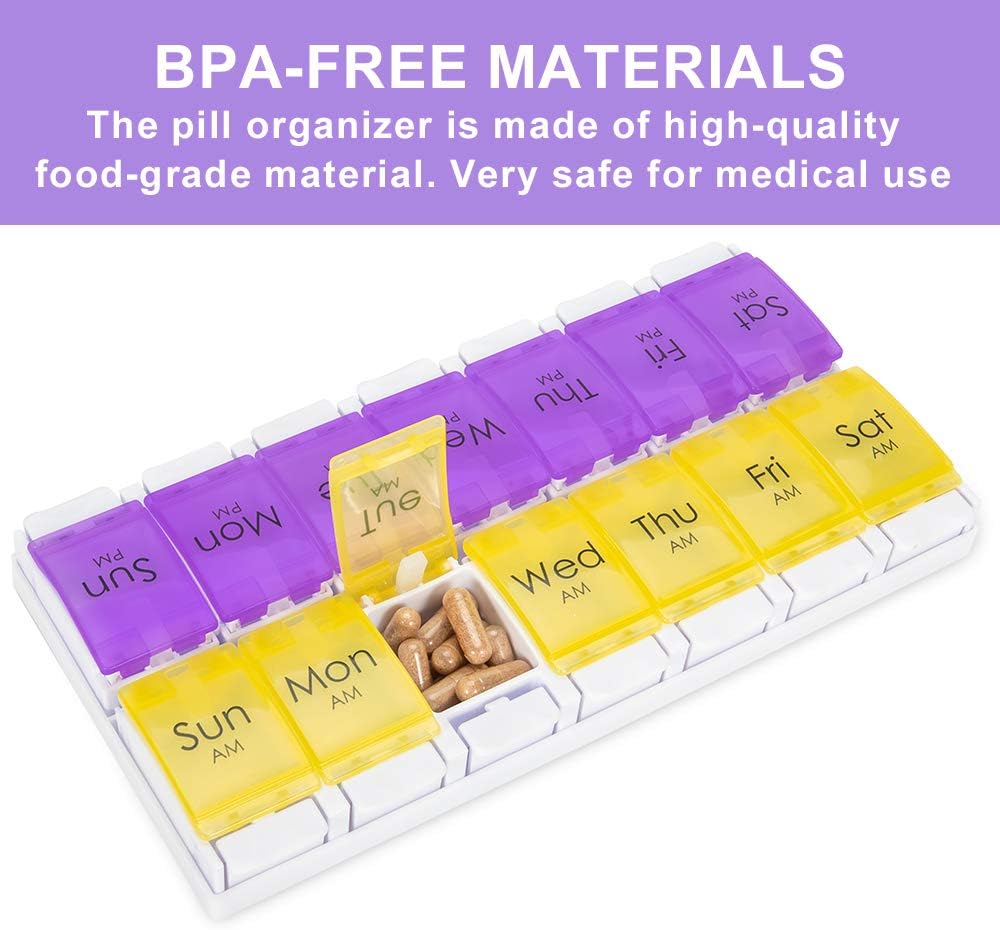 60% Off Discount Windtrace Pill Boxes and Organizer Am Pm, Weekly Pill Organizer 2 Times a Day with Spring Open Design, Large Pill Case to Hold Vitamin, Supplements and Medicine Hot Deals Windtrace Pill Boxes and Organizer Am Pm, Weekly Pill Organizer 2 Times a Day with Spring Open Design, Large Pill Case to Hold Vitamin, Supplements and Medicine