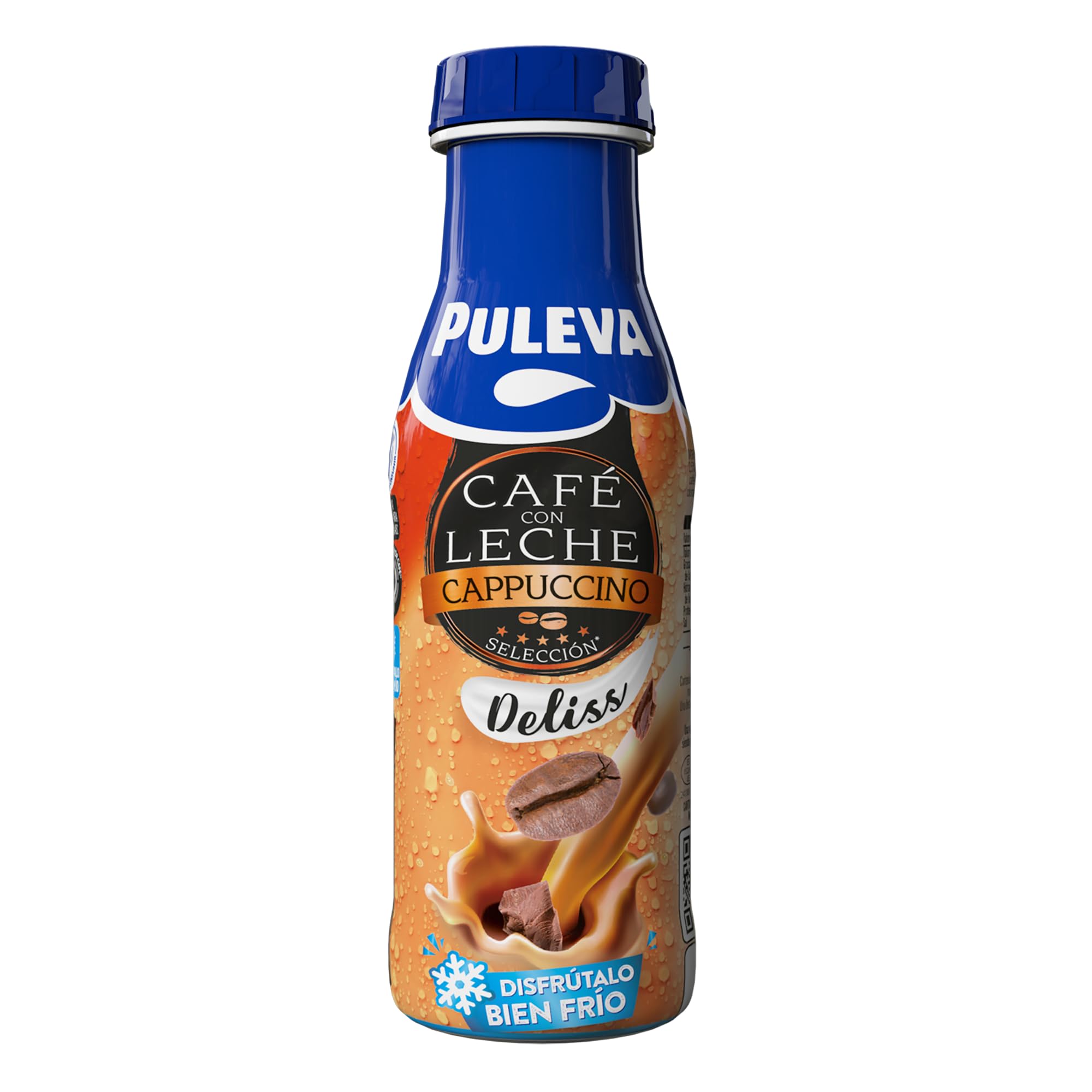 Puleva Café con Leche, Capuccino Deliss, Café Preparado para llevar, Sin Gluten - Pack 12x240ml