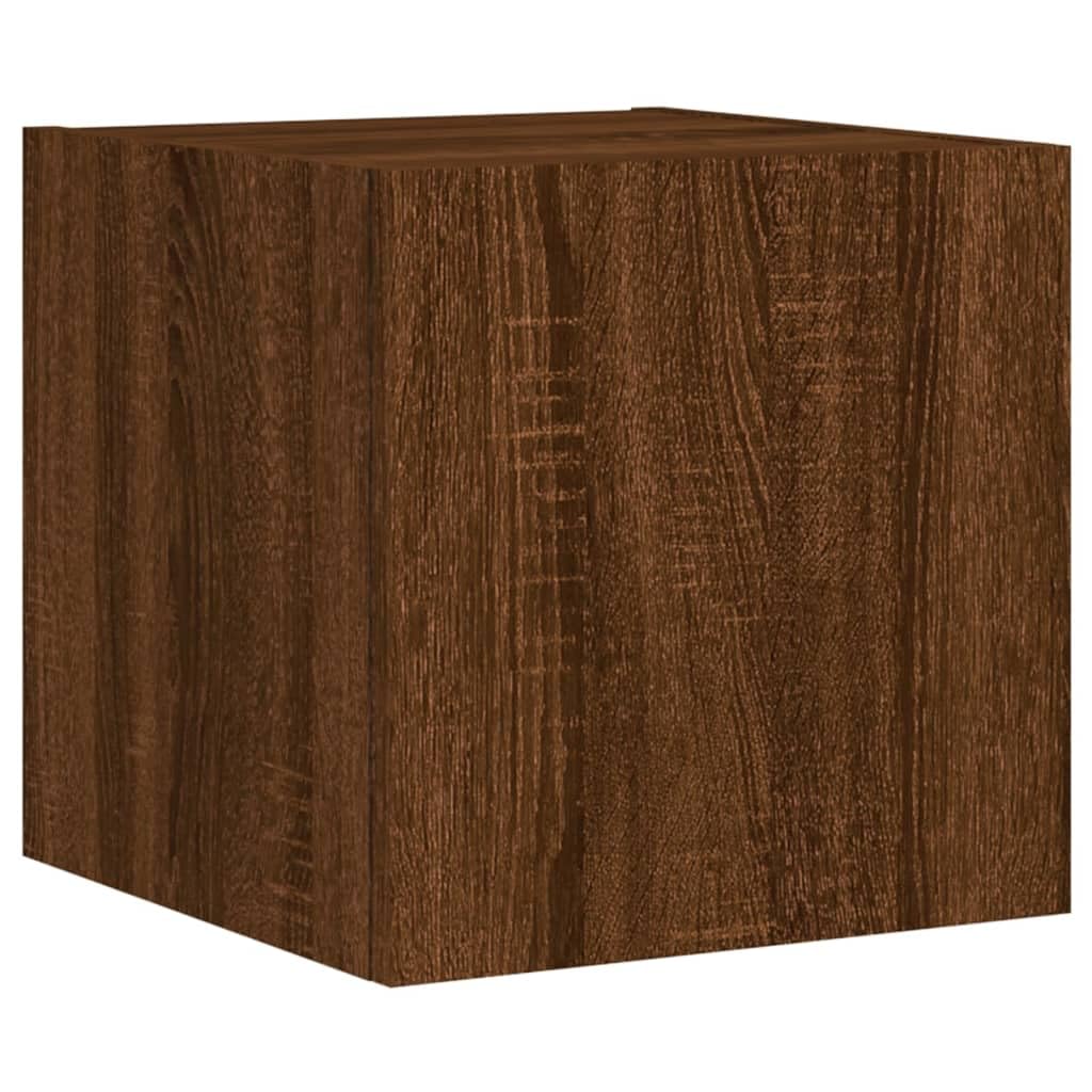 ShGaxin Szafka ścienna z oświetleniem dąb brązowy 30,5x35x30 cm, stół telewizyjny, salon szafka telewizyjna, stół telewizyjny, stół telewizyjny, meble do salonu, stół do salonu TV - 837230