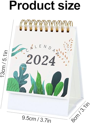 Miniatura 2 de Calendario de escritorio pequeño, mini calendario de escritorio 2023-2024, de agosto de 2023 a diciembre de 2024, calendario de 3.7 x 5.1 pulgadas