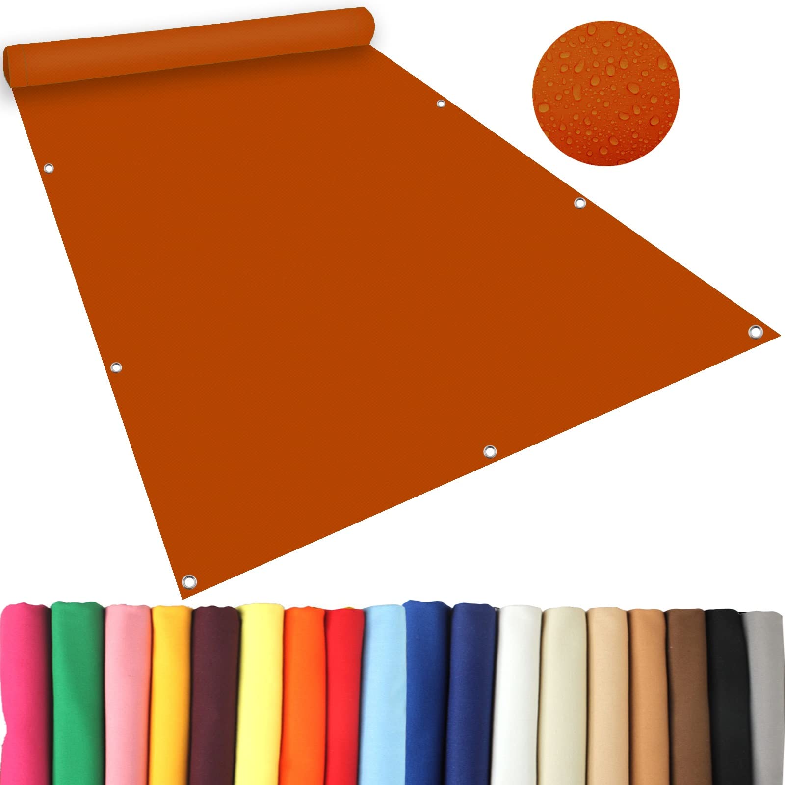 Filet de jardin 4 x 10 m grande taille avec voile d'ombrage extérieure anti UV couleur sable