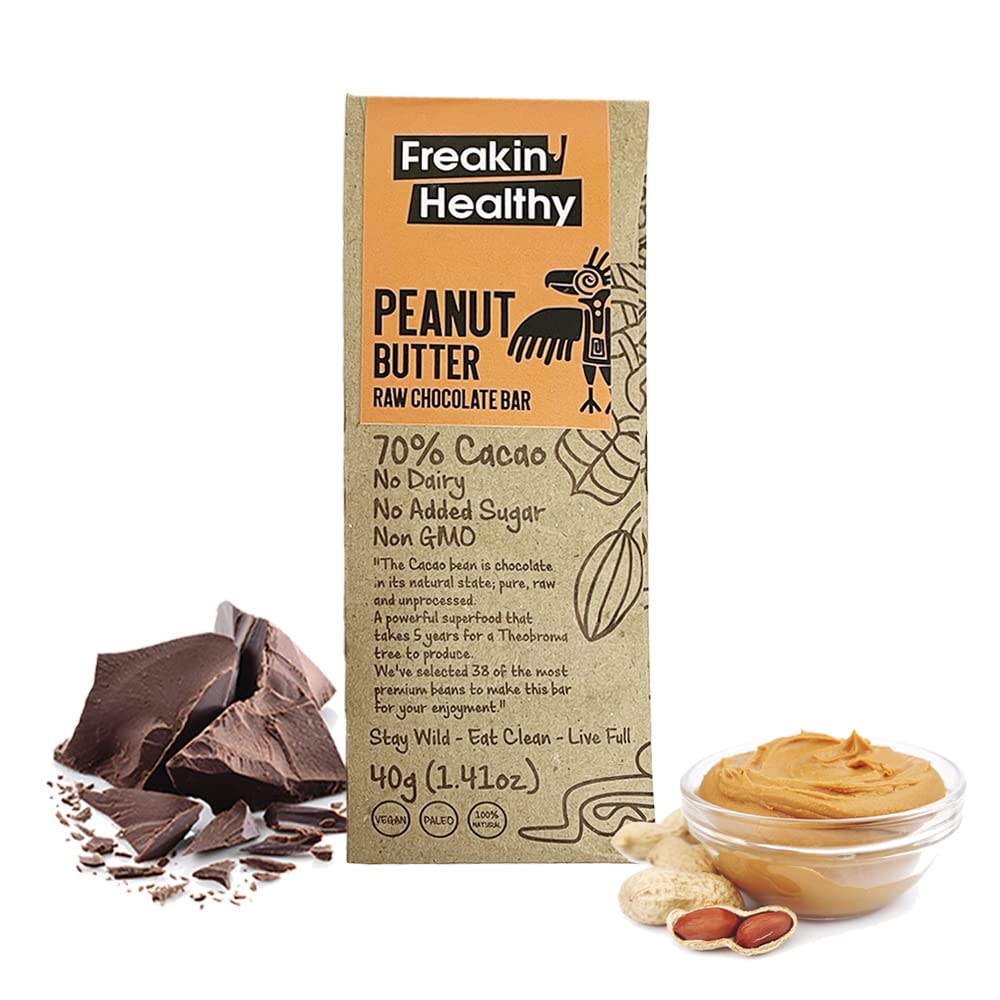 Freakin Healthy Peanut Butter Raw Chocolate Bar 40 g