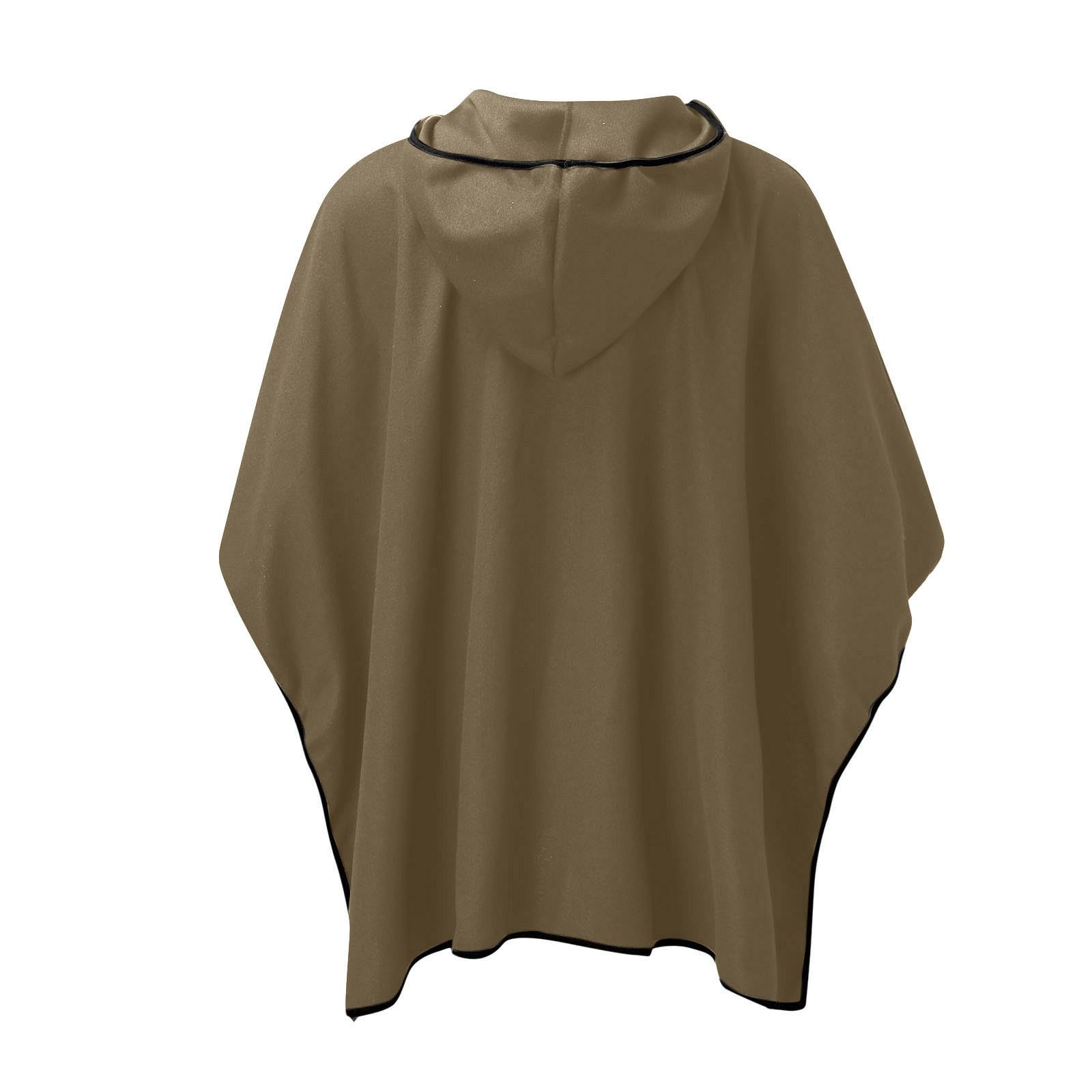 Generisch Poncho de lana para hombre de forro polar con capucha, poncho con capucha Clint Eastwood Cape Manta con capucha ropa de casa ropa de calle cálido poncho de lana de invierno vaquero