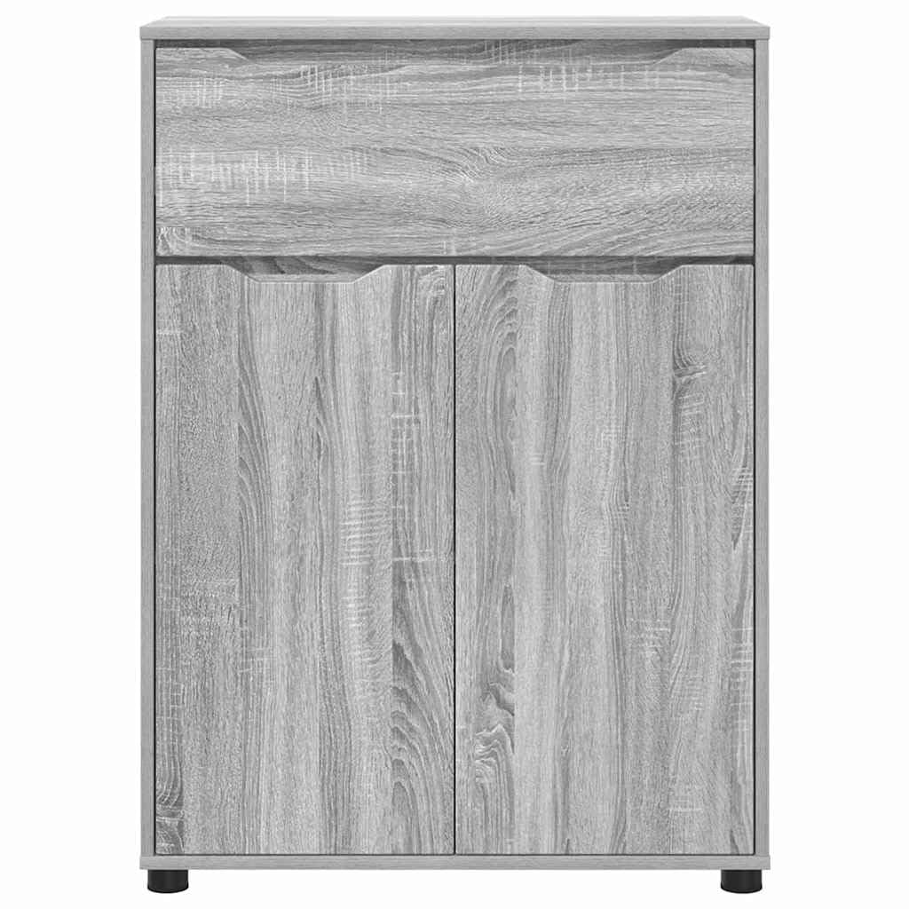 Armadietto da bagno con ante grigio Sonoma, 72,5 x 36,5 x 100 cm
