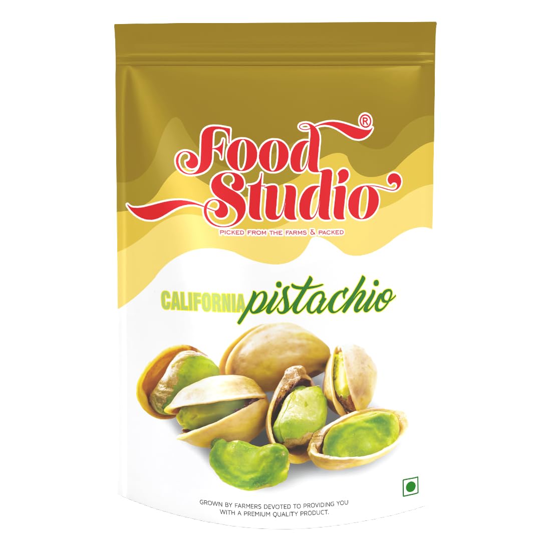 FOOD STUDIO Premium California Roasted & Salted Pistachios Yellow Pouch