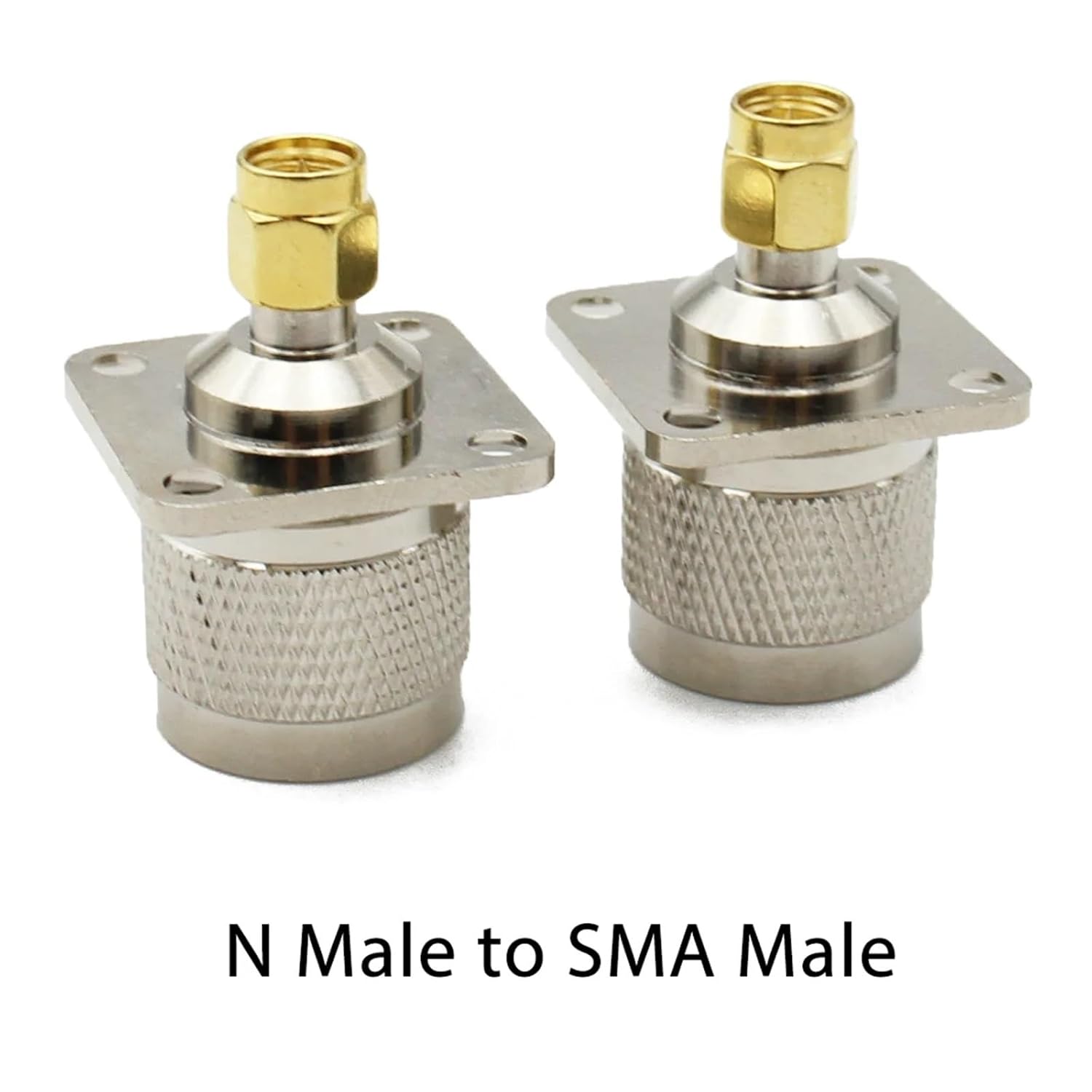 N型メスからSMAメスへのRF同軸変換コネクタ伝送ケーブルコンバータ17.5MM 4穴フランジパネル(Type2,4PCS)