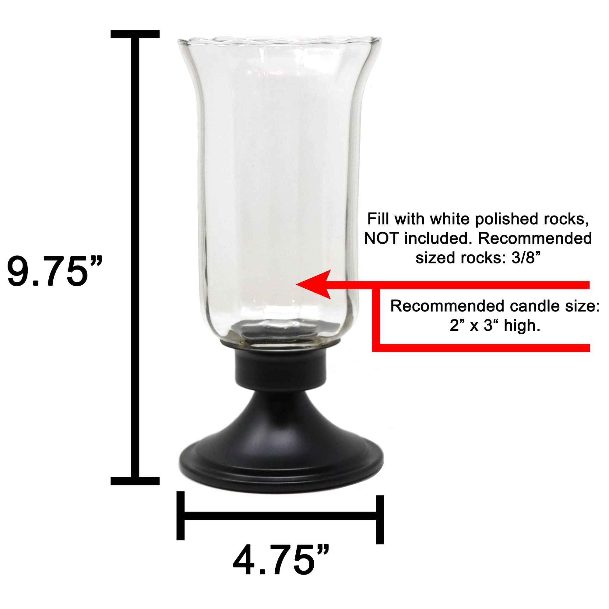Snapklik.com : Seraphic Glass Hurricane Candle Holders