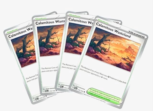 Calamitous Wasteland 175193 - Paldea Evolved - Juego de cartas de entrenador de Pokemon Stadium