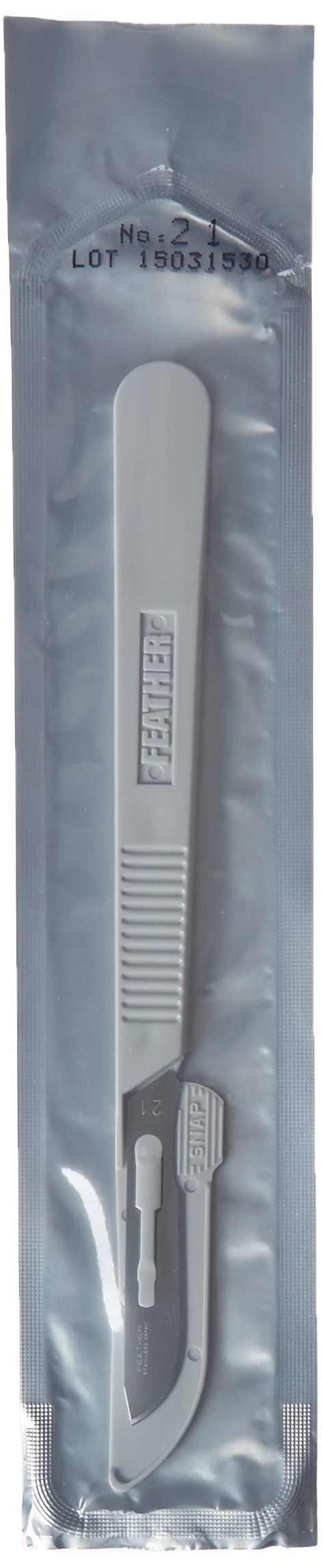 Graham-Field 2975#21 Sterile Disposable Scalpel, Stainless Steel Medical Knife and Surgical Tool, Grey, Size 21, Pack of 20