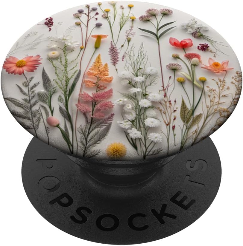 Mixed Flower Bouquet Floral Pattern PopSockets PopWallet for MagSafe
