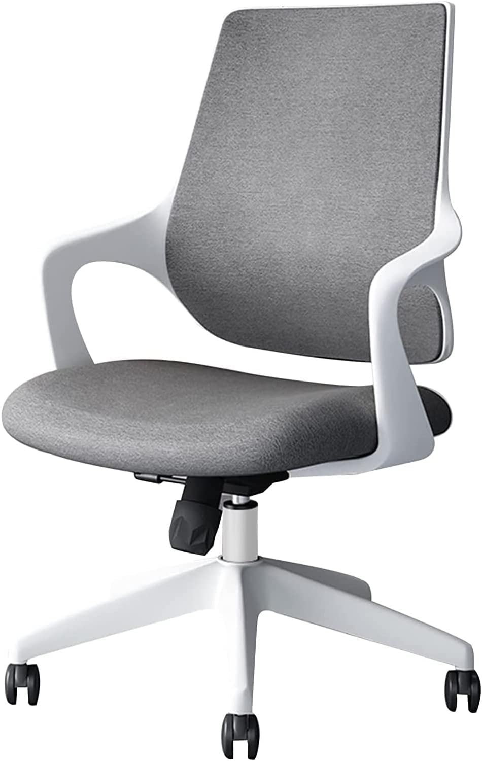NZPOST Chair Office Chair Ergonomic Desk Chair Computer Chair Mid Back Swivel Task Chair Executive Chair with Lumbar Support and Armrests Dining Room Height-Adjustable (Grey)