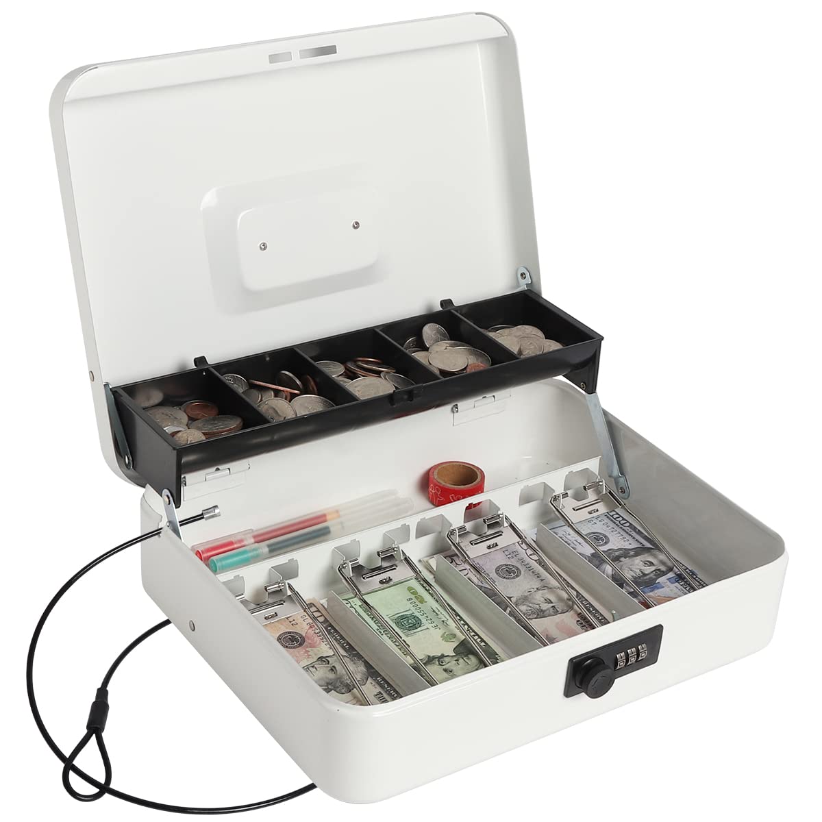 Amazon.co.jp: キャッシュボックス コンビネーションロック付き