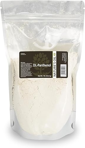 Nature's Oil Polvo de pantenol DL-grado cosmético (Pro-vitamina B5) para cuidado de la piel y el cabello, lociones, cremas, champús y