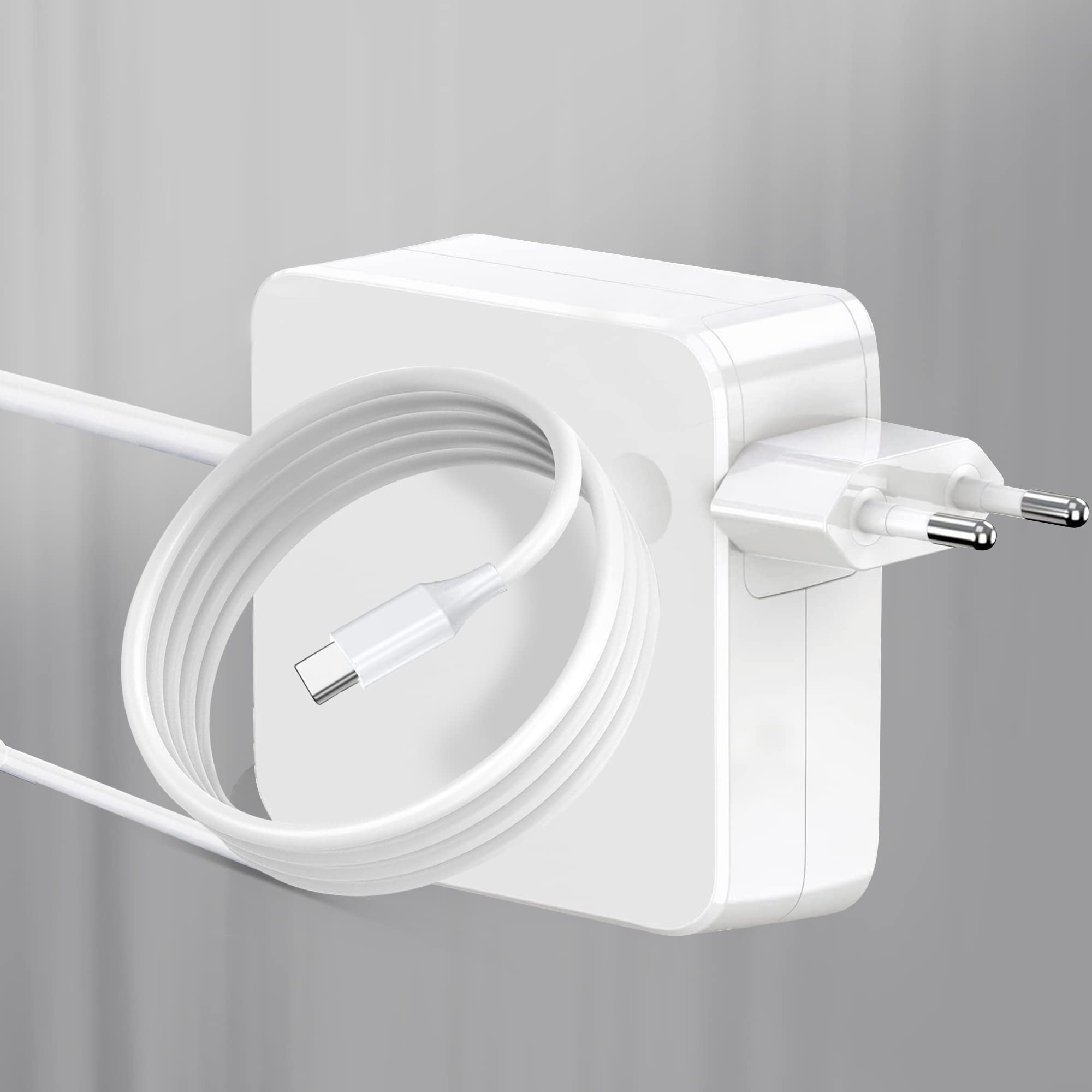 MacBook zasilacz 61 W/kabel USB C (USB), ładowarka/kompatybilny z MacBook Air 13" (2018, 2019, 2020, 2021), Pro (2017 2018 2019 2020 2021) 13 cali, iPad Pro, Huawei, Xiaomi, Dell/adapter sieciowy