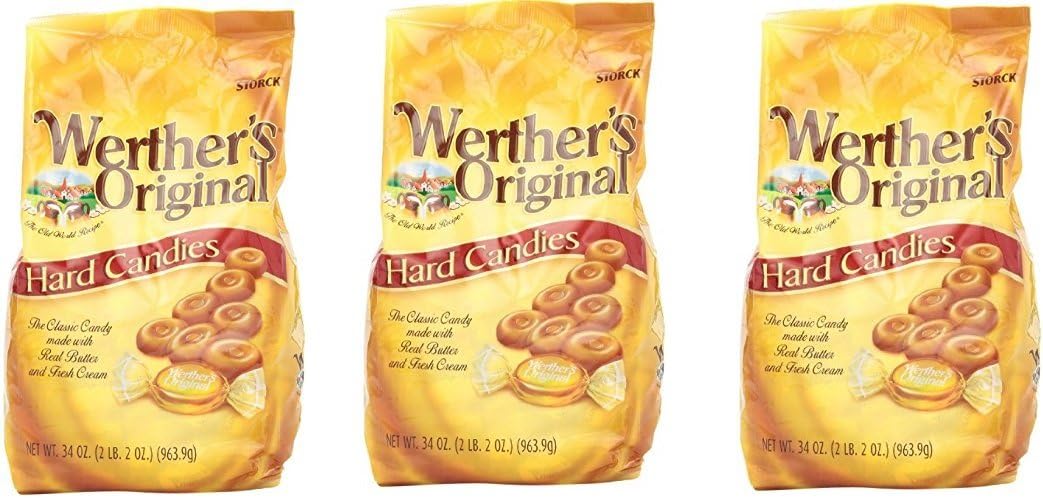 Werther's Original Caramel Hard Candy, 34.0-Ounce Bags - Pack of 3
