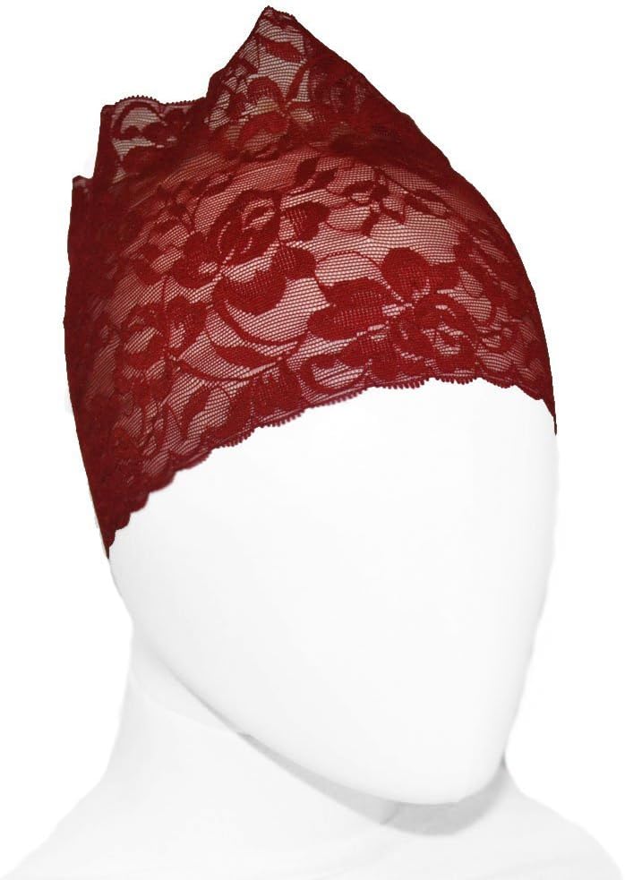 Zaffron Women's Lace Under Hijab Headband Red