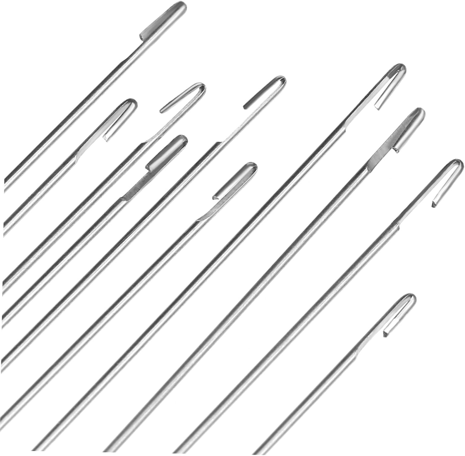 LAPYAPPE 10Pcs Bead Threader Needles for Jewelry Making Alloy Craft Needles for DIY Beading Knitting Embroidery and Sewing Projects