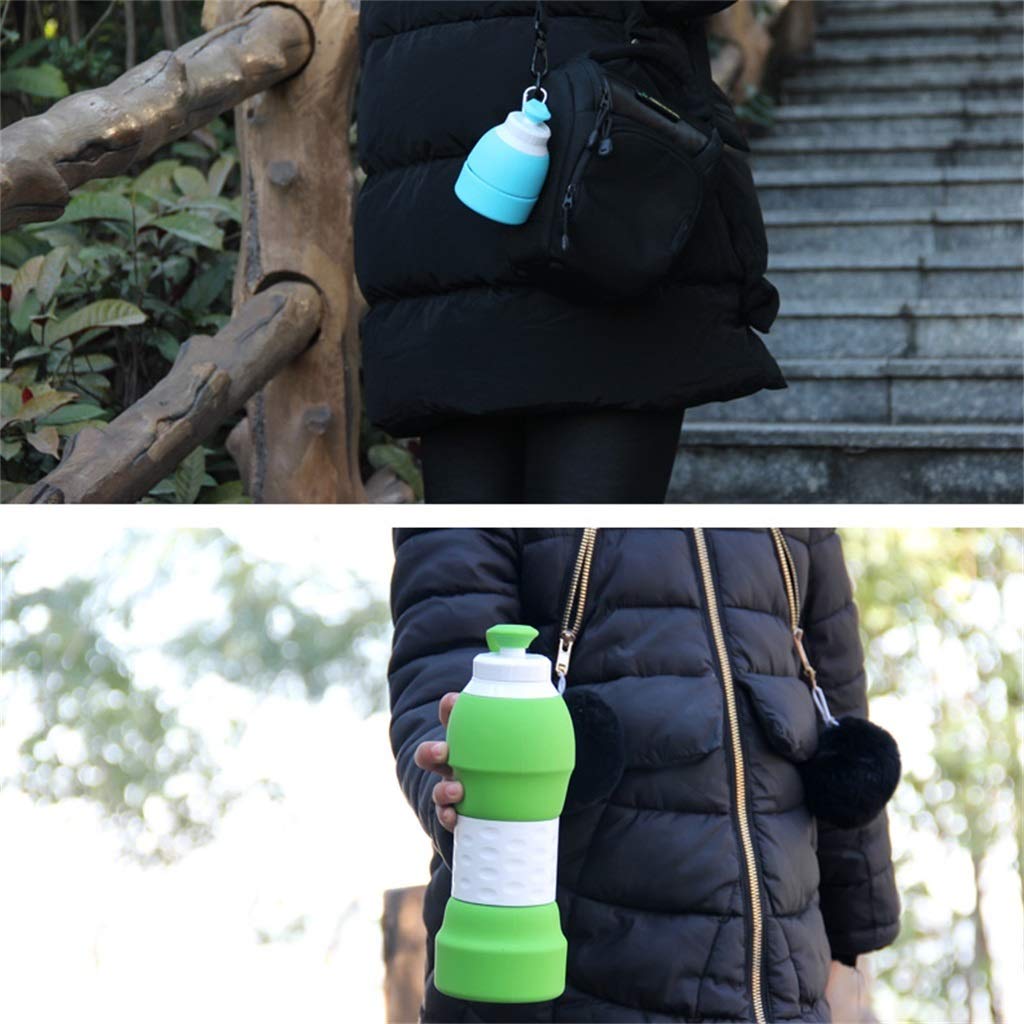 Bottiglia d'Acqua Pieghevole, Grande capacità 580 Ml Coppa Retrattile Portatile Usato for Viaggia Fuori (7 Colori)