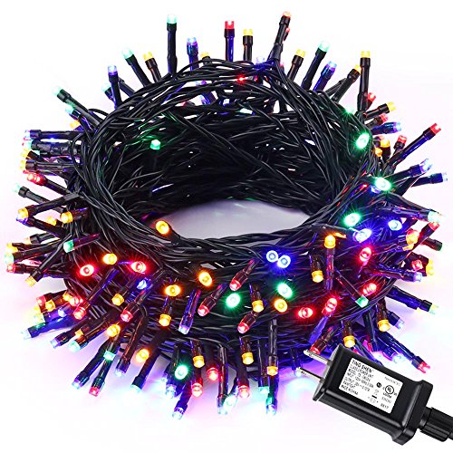 Brizled 200 LED Christmas Lights, 66ft Mini String Lights with Power Supply Adapter, 120V UL Certified 8 Modes Fairy Lights for Indoor and Outdoor, Xmas, Party and Holiday Decorations, Multi Color