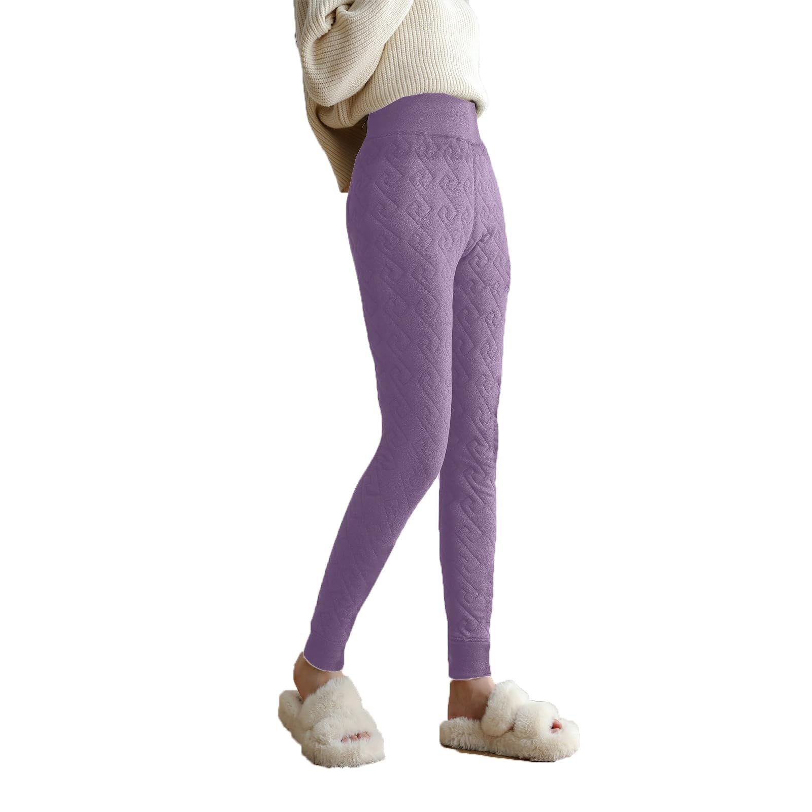 Thermo Leggings Damen Gefüttert Fleece Thermoleggings Verdickte Plüsch Leggins High Waist Sportleggins Frauen Lange Warme Yogahose Weich Laufhose Sport Winter Strumpfhose Thermohose Push Up