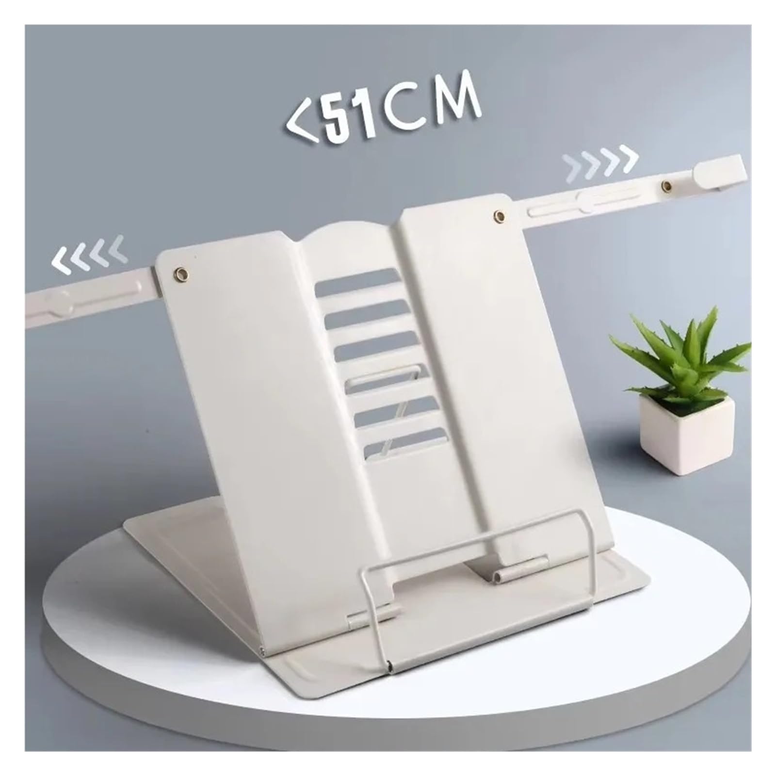 Atril de Lectura Metal Book Stand Adjustable Cookbook Document Reading Rest Foldable Desk Holder Heavy Duty Display