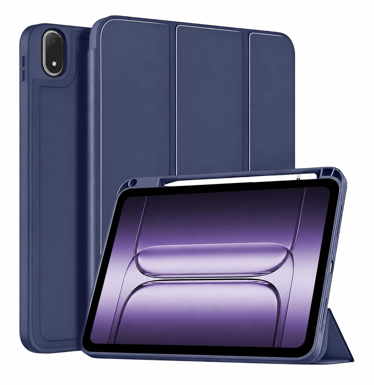 ProElite Cover for OnePlus Pad 3 13.2 inch 2025 case Cover, Soft Flexible Flip Case Cover for OnePlus Pad 3 13.2 inch 2025 with Pen Holder [Recoil Series] - Dark Blue-image-48