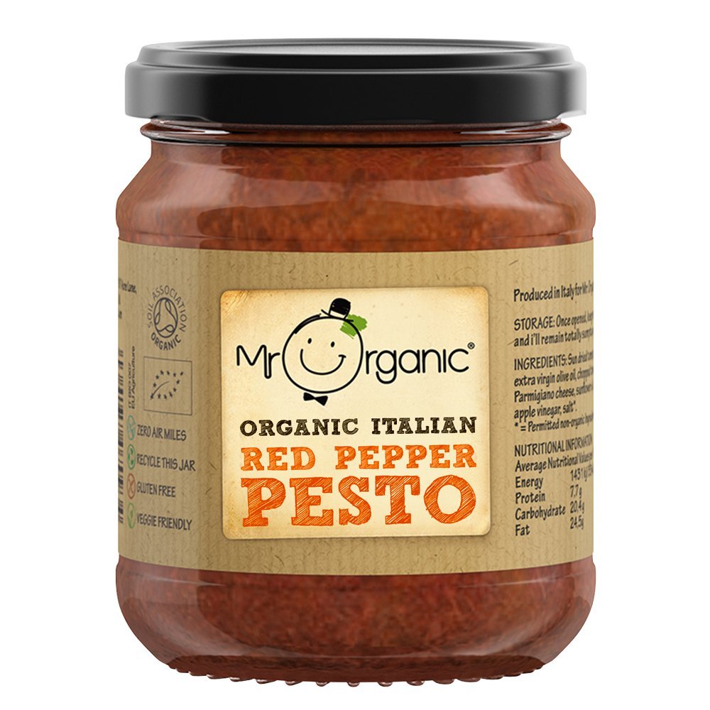Mr Organic | Red Pepper Pesto (vegan) | 6 x 130g