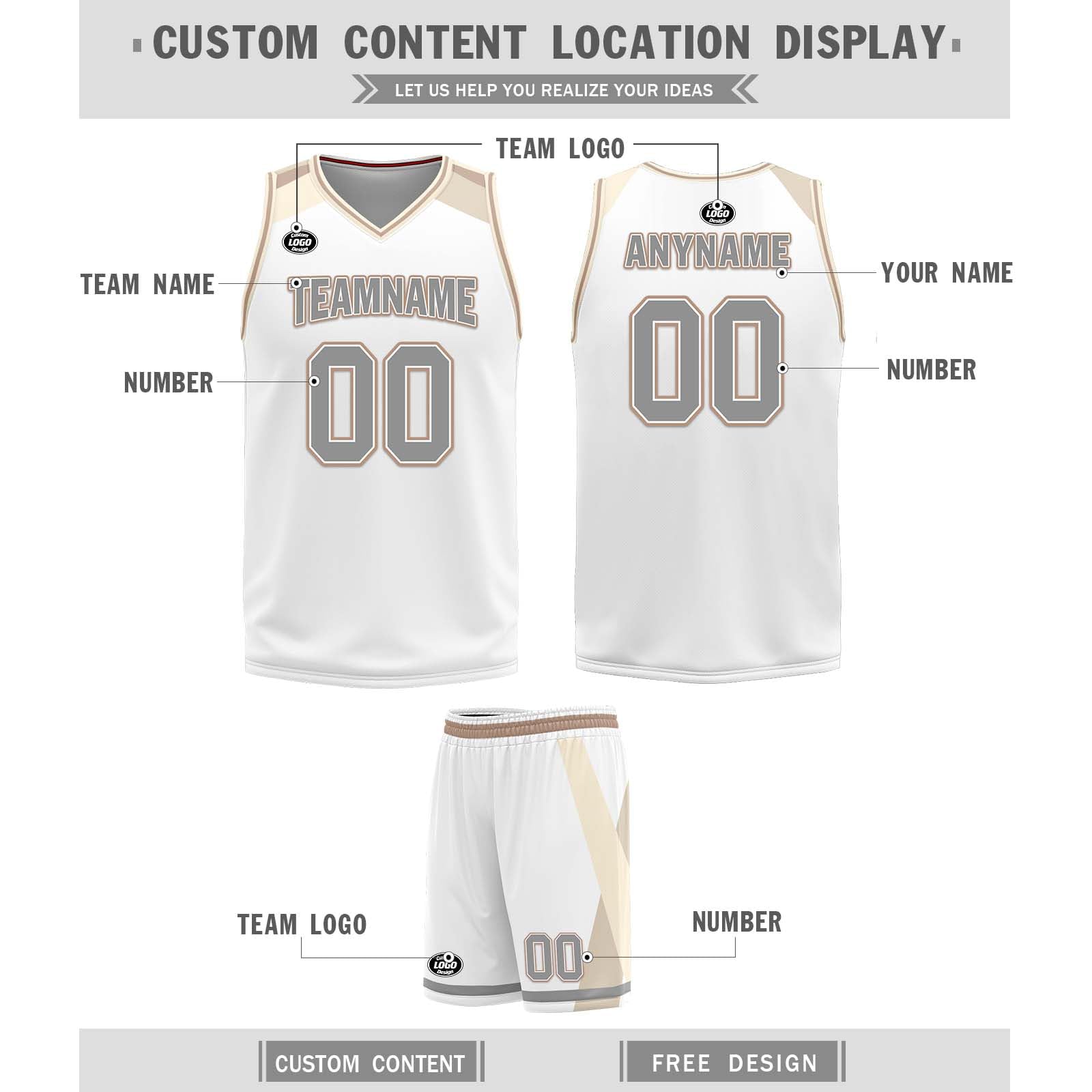 Onegam Custom Reversible Basketball Jerseys, Breathable Personalized Team Uniforms with Name Logo Number for Youth & Adults White Red
