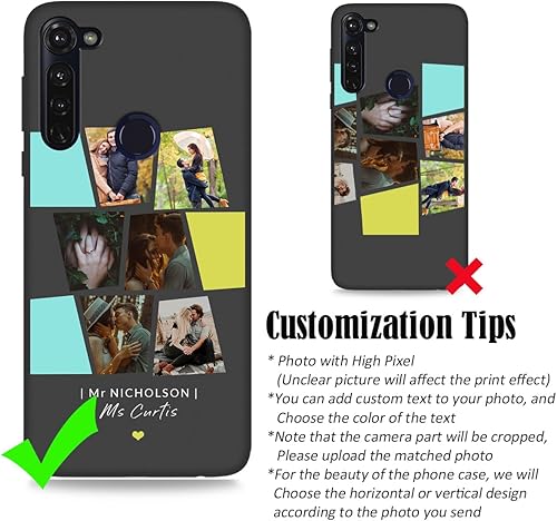 Vista 240 de Funda personalizada para Motorola Moto G Stylus 2021 con nombre de foto, texto y foto, GStylus personalizado -21 funda suave y fina (negro) de 6.8