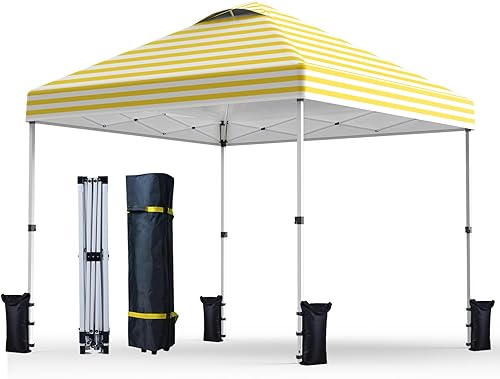 Miniatura 11 de Nazhura Tienda de campaña desplegable de 10 x 10 pies con bolsa de peso de arena, refugio solar independiente para picnic y campamento,