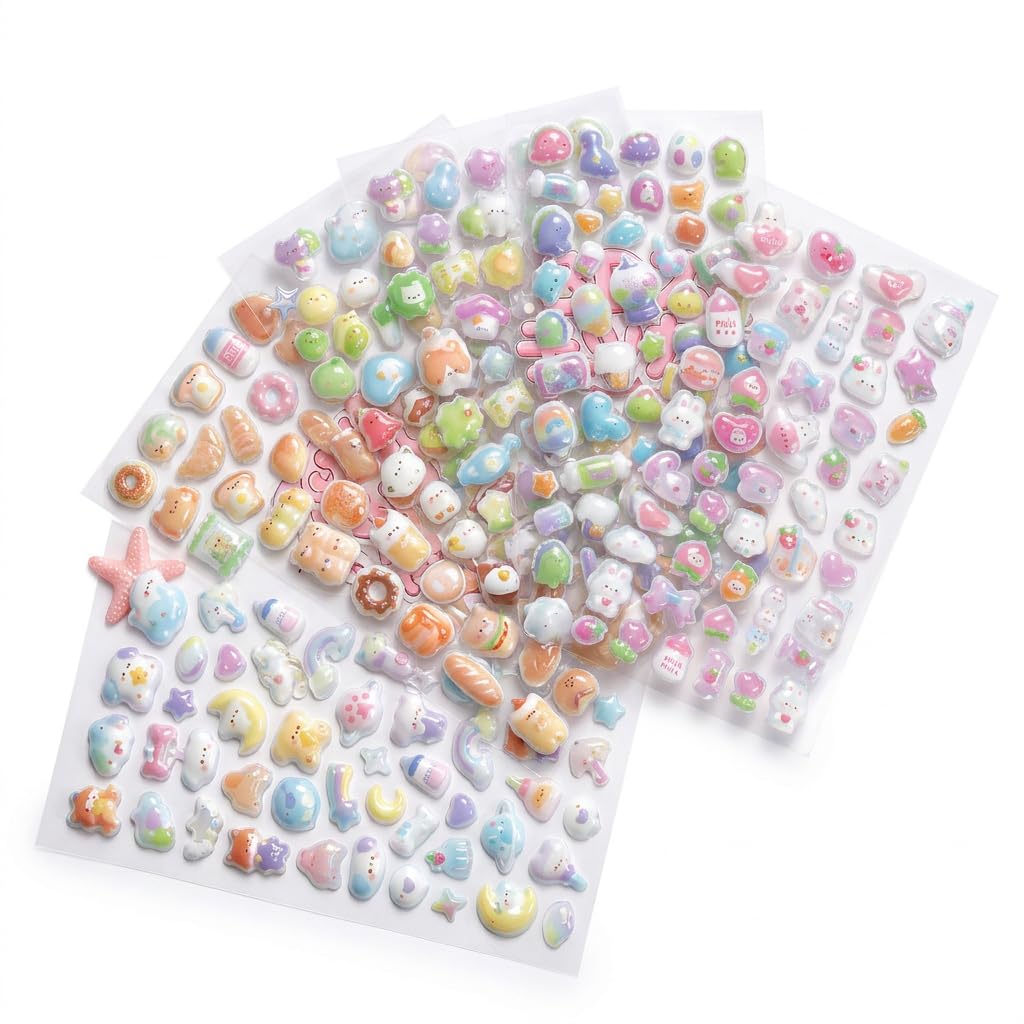 Amazon.co.jp: 【6枚セット】3Dシール ぷくぷく ステッカー 3D 立体