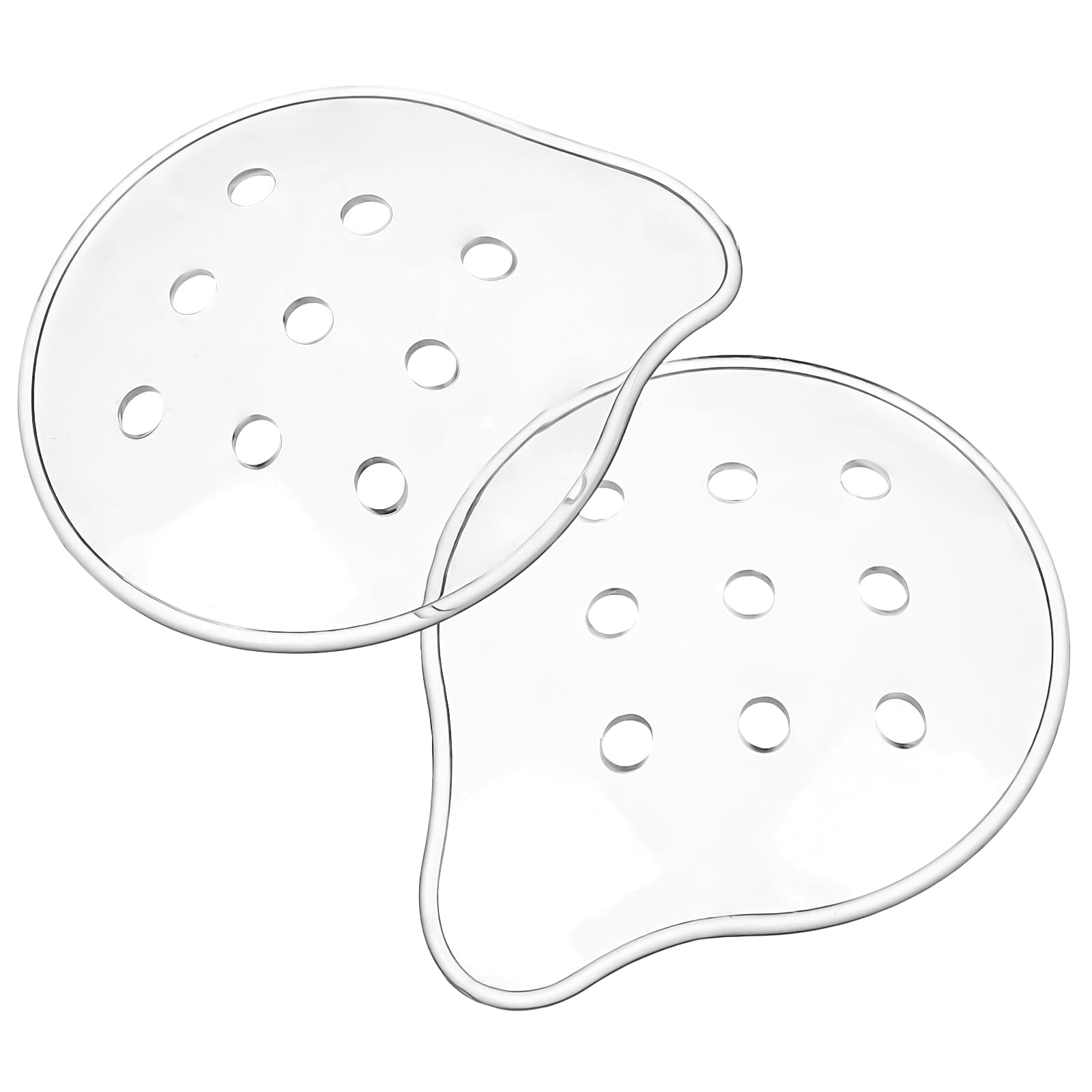 Dimeho 9-Hole Plastic Eye Patch, 2 Pcs Clear Eye Patches Breathable Ventilated Eye Covering After Surgerys Eye Protection for Cataract Recovery Cover