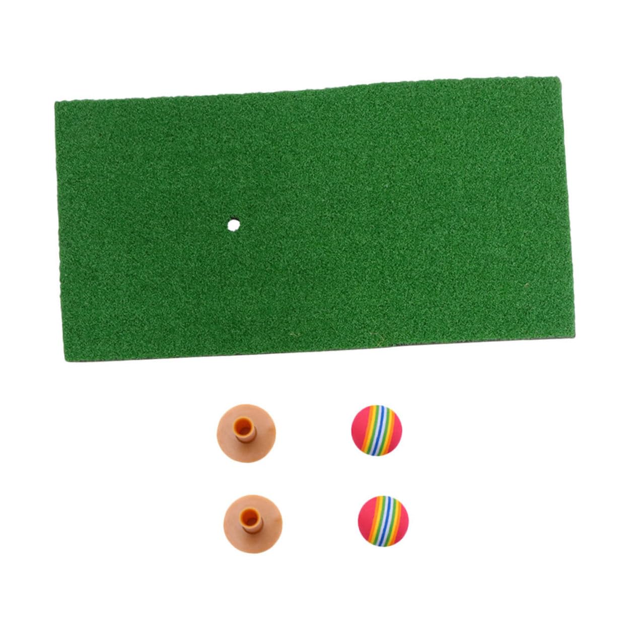 GOOHOCHY Exercise Pad for Golf Portable Practice Mat Hitting Mat 5pcs Tees Balls for All Levels Random Color