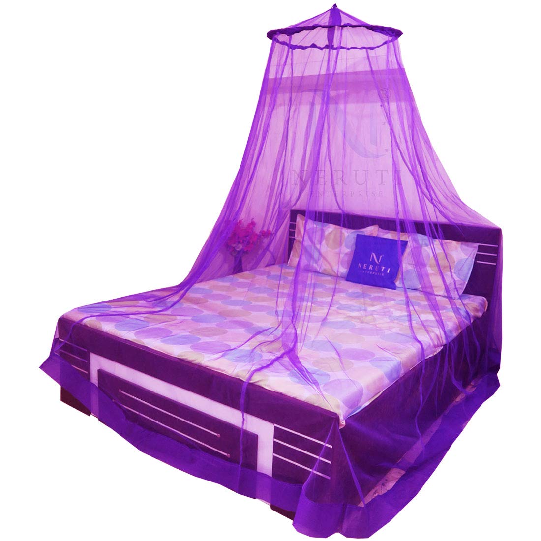 Neruti Enterprise Mosquito Net for King Size Double Bed Hanging Polyester Net (Purple) (B07DRNRMPM) Amazon Price History, Amazon Price Tracker