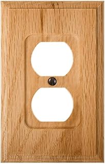 Amerelle 4025D Carson Wallplate, 1 Duplex, Wood, Light Oak, 1-Pack