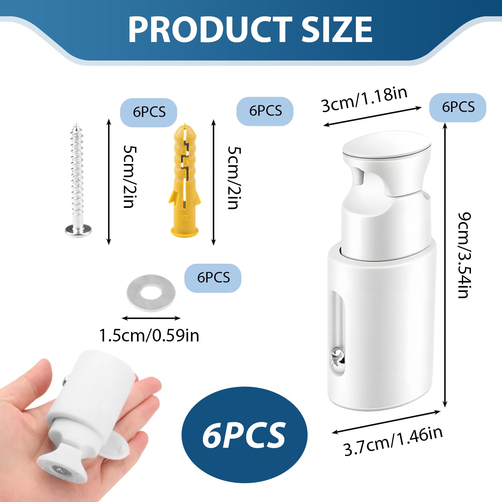6 Piezas Soporte Radiador Pared Soporte Toallero Electrico, Soporte Radiador Pared Ajustable Soporte Radiador ABS Compatible con Radiadores Rectos y Curvos, Blanco