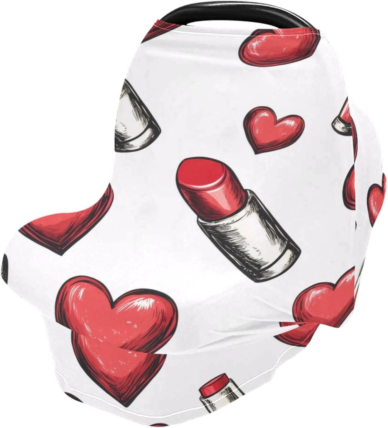 Lyeorm Lipstick and Hearts Car Seat Covers for Babies Breathable Nursing Breastfeeding Cover Multi-Use Infant Carseat Canopy and Stroller Cover for Boys Girls 3 61GXbZUuAML. AC SL1500
