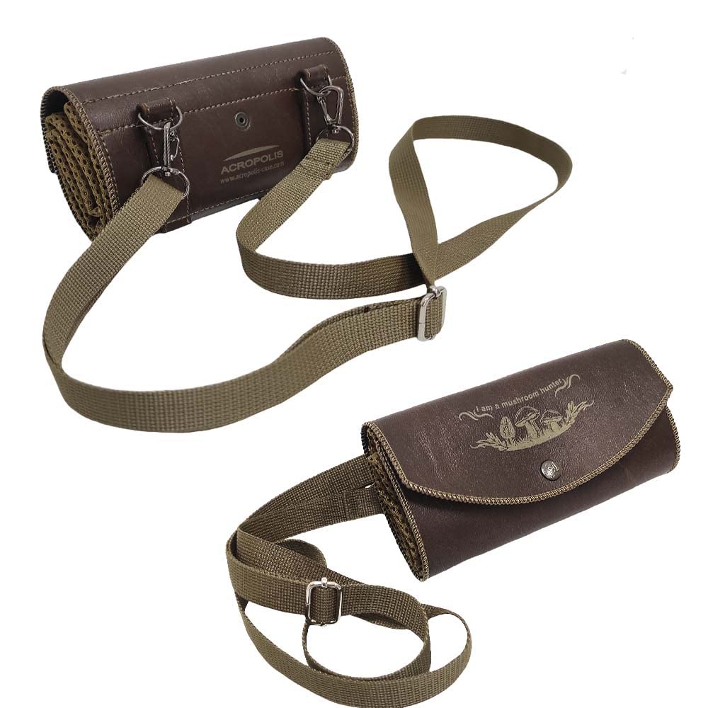 Acropolis Morel & Pilz Jagdtasche - Futtertasche für Pilze - Haversack Crossbag - Futtertasche für Wandern, Camping, Jagd, Khaki, Medium