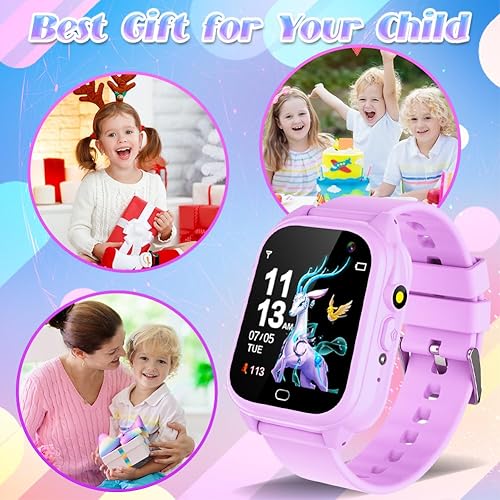 Miniatura 7 de Reloj inteligente impermeable para niños, regalo para niños y niñas de 3 a 10 años con 26 juegos educativos, cámara, video, reproductor de música,