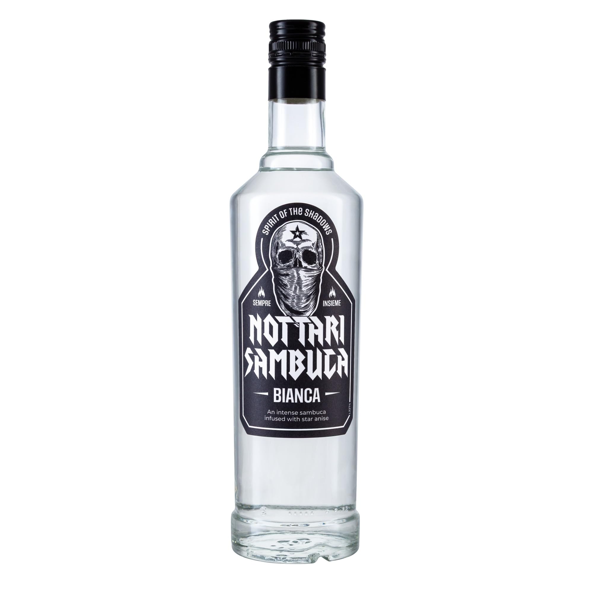 Nottari Sambuca Bianca | 70cl | 38% ABV | Perfect for Alcohol Shots | Cocktails | Made In Italy | Sambuca Shots | Liquorice Star Anise Liqueur