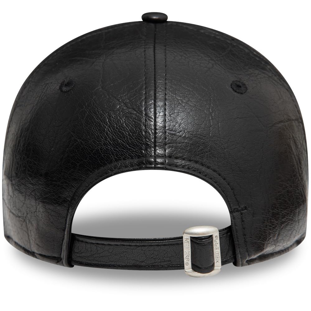 New Era 9Forty NY Yankees - Cappellino da donna, in ecopelle, colore: Nero