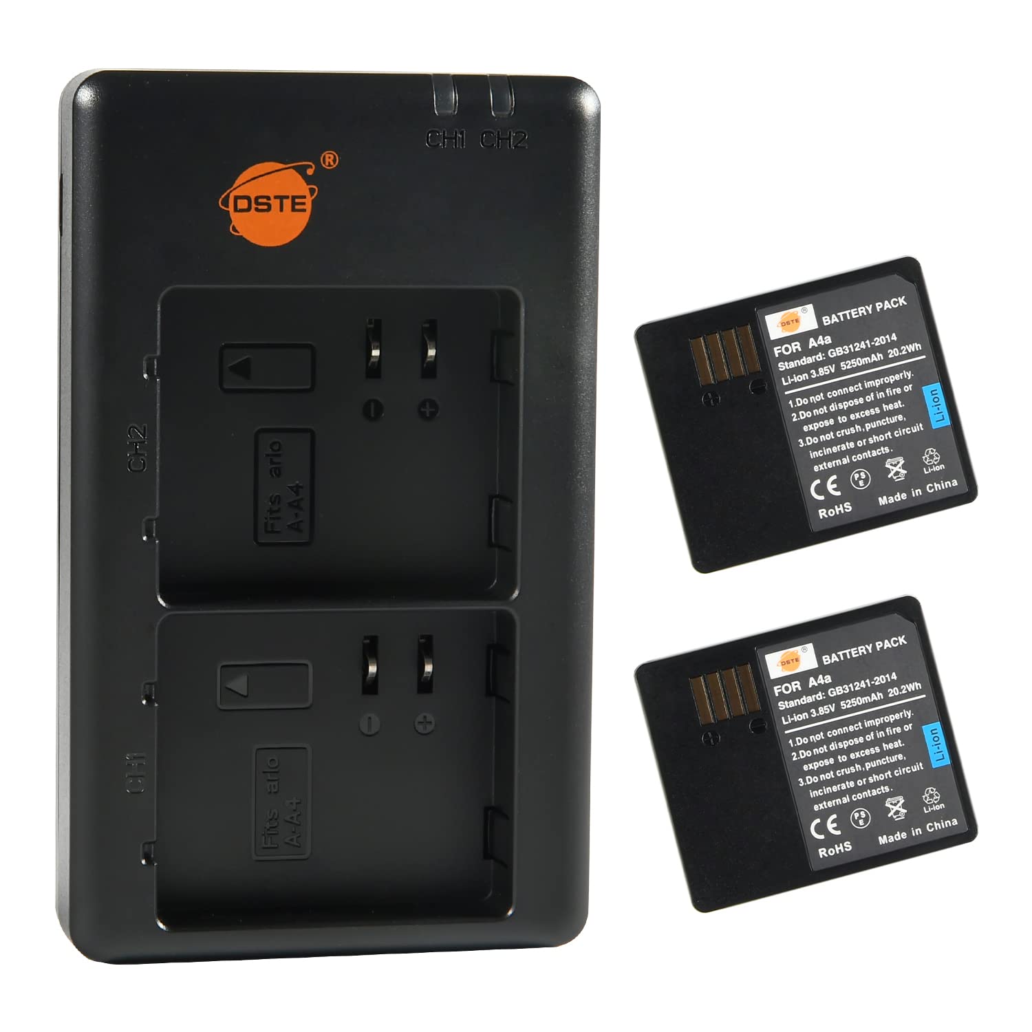Pacco Batteria A4a E Caricatore Per Telecamere Arlo Pro 3, 4, 5, 5S, Ultra &ndash; Sostitutivo 4800mAh &ndash; Acell